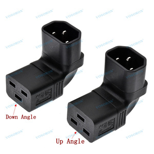 IEC320 C14 để C19 AC Power adapter cắm, kết nối C20 để C13 điện Nam để nữ chuyển đổi, 90 độ xuống lên góc AC chuyển đổi - Product Image 1