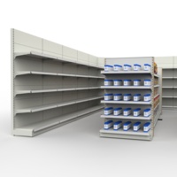 Étagères de supermarché sur mesure avec éclairage LED, équipement de présentation pour la vente au détail