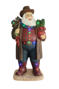 Cowboy Elder Figurine with LED <b>Lights</b> Music and 6-Hour <b>Timer</b> - Product Image 2