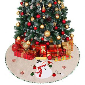 Nouvel article 2026 : Décoration de Noël en lin brodé, motif 'Arbre sous le tablier du vieil homme', pour habiller la jupe ou la robe - Product Image 2