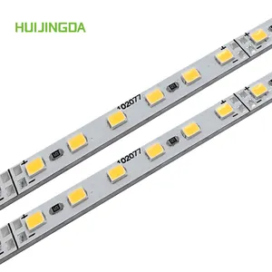 Barra de luz rígida led smd 2835 mais barata, PCB de 6 mm, 24v, 12w, 120LEDs/m, luz de tira dura