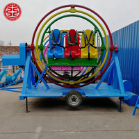 Gyroscope Humain Commercial pour Adultes, 2 ou 4 Places, à Vendre, pour Parc d'Attractions Extérieur, Manège Anneau Spatial 3D, Équipement du Fabricant