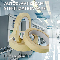 Ruban indicateur de stérilisation à la vapeur auto-adhésif certifié CE, ruban indicateur d'autoclave médical pour la surveillance dentaire