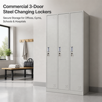 Armoire de rangement en acier à 3 portes, personnalisable, pour vêtements, autoportante, moderne et polyvalente, organisateur de garde-robe sur mesure, vente en gros