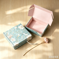 Boîte en papier rigide personnalisée pour cosmétiques, boîte cadeau, emballage en papier bleu, boîte postale, boîte d'expédition