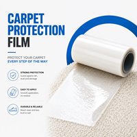 Film de protection pour tapis en PE souple, uni, personnalisable en épaisseur, largeur et longueur, en rouleaux