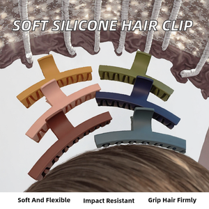 Pince à cheveux souple en silicone, protection flexible pour l'arrière de la tête, pince à cheveux pour femmes, usage quotidien - Product Image 2