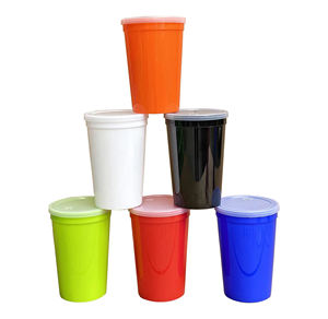 Vaso Reutilizable de Plástico para Estadio, Colorido, Libre de BPA, a Prueba de Fugas, Apto para Lavavajillas, 8oz 12oz 16oz 20oz 22oz 32oz, Personalizable para Fiestas - Product Image 6