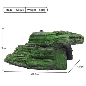 Aquarium-Kletterfelsen aus Kunstharz, Schildkröten-Unterschlupf, Sonneninsel, Aquarium-Dekoration - Product Image 2