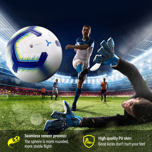 Pallone da calcio per allenamento professionale di dimensioni 5 con Logo personalizzato in pelle sintetica per lo stile della lega dei campioni - Product Image 4