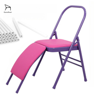 Chaise de yoga portable avec coussin en PU pour les exercices d'étirement et de renforcement du tronc