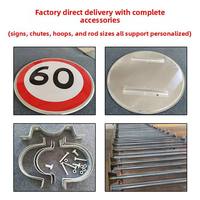 Panneaux de signalisation routière circulaires en aluminium robustes sur mesure, interdiction de stationnement, interdiction d'entrée, film réfléchissant, plusieurs tailles, fabricant