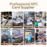 Tarjeta Inteligente RFID NFC de PVC Personalizada Ntag213 Ntag215 Ntag216 Mini Tag para Control de Acceso en Hoteles y Negocios
