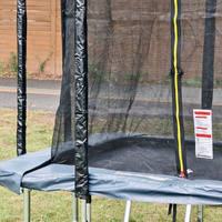 Trampoline rectangulaire d'extérieur Zoshine de haute qualité 5x7 pieds avec filet de sécurité pour enfants, construction robuste en PVC et plastique