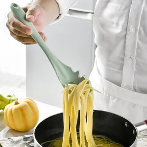 Sendok Spaghetti silikon kustom sendok cakar Server Spaghetti mie Pasta memasak kelas makanan