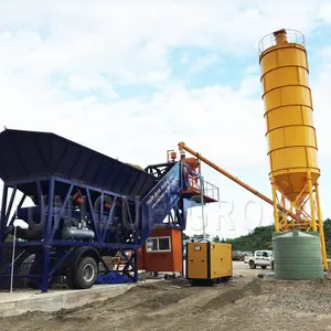 Portable prêt à l'emploi lot ciment mélange humide préfabriqué béton machine disposition mobile centrale à béton prix à vendre