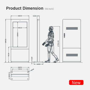 Écran publicitaire numérique extérieur ultra-fin à écran LCD, autonomie de fonctionnement de -45 à 98 degrés Celsius - Product Image 3