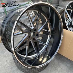 Ruedas cóncavas profundas negras forjadas ZW 22 24 26 28 pulgadas para llantas GMC Sierra 2500 3500 <span class=keywords><strong>HD</strong></span> Chevy Silverado 2500 3500 todoterreno 8x170 - Product Image 2