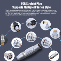 Connecteur auto-bloquant Push-Pull compatible Lemo Quick-Plug JGG, prise courte EGG, série 0B, 2/3/4/5/6/7/9/12 broches