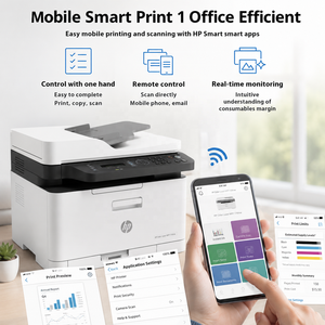 Impresora Multifunción Láser a <span class=keywords><strong>Color</strong></span> <span class=keywords><strong>178nw</strong></span> para HP, Impresora de Escritorio Inalámbrica Todo en Uno A4, Impresión por Red USB, Impresión por Cable, Copiadora, Escáner, Reacondicionada - Product Image 3
