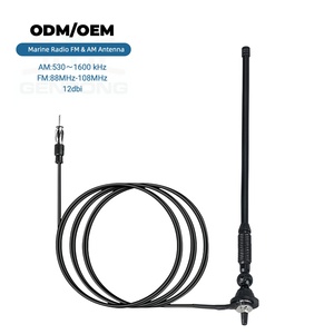 Antenne radio <span class=keywords><strong>marine</strong></span> AM/FM pour bateau, mât flexible en caoutchouc de 40 cm avec câble de 135 cm, prise Motorola pour yacht, voilier, bateau ponton - Product Image 1