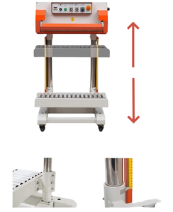 Machine de thermoscellage pneumatique portable réglable en hauteur, mini ferme-sacs vertical pour l'emballage alimentaire/cartons/boissons - Product Image 4