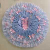 Robe Tutu de Ballet Professionnelle pour Enfants, en Tulle Blanc, Bleu, Rose, Justaucorps de Gymnastique, Costume de Danse Diamant, Ballerine