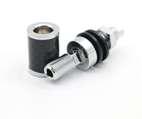 Borne de connexion banane plaquée cuivre rhodié 4 mm pour haut-parleur, amplificateur, récepteur, plaque murale - Design fibre de carbone