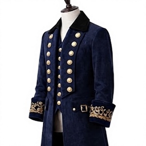 Abrigo de cola de lana 100% para hombre, doble botonadura, largo, estilo vintage, disfraz de maestro de ceremonias de circo - Product Image 3