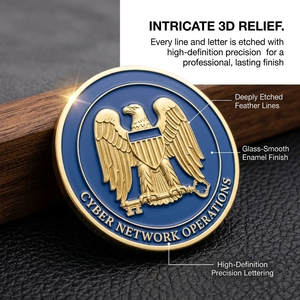ODM Amerikanische Challenge Coins mit 3D-Relief und Erkennungszeichen-Design für offizielle Organisationen - Product Image 5