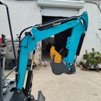 Excavator Mini Crawler 1,7 Ton Mesin Koop/Youpu Daya 19000W Bucket 0,06m Garansi 2 Tahun Biru/Kuning Sudut Pendakian 30 Derajat