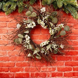 Poignées <span class=keywords><strong>de</strong></span> <span class=keywords><strong>porte</strong></span> en branche d'arbre naturelle modernes faites à la main Couronnes circulaires en branche d'arbre Marque Yhua pour les rassemblements familiaux <span class=keywords><strong>Noël</strong></span> <span class=keywords><strong>fait</strong></span> <span class=keywords><strong>maison</strong></span> - Product Image 5