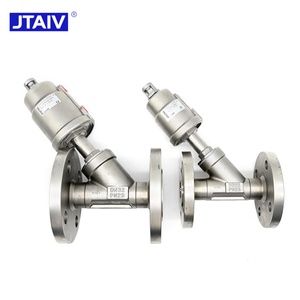 JTAIV SS 304 ชุดขับเคลื่อนหัวเหล็กทั้งหมด แบบสองทาง นิวเมติก หน้าแปลนแบบมุมฉาก ฐาน DN100 Pn6 - Product Image 6