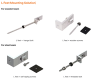 Supports de montage solaire en aluminium en forme de L pour panneaux solaires sur toits inclinés et toits métalliques