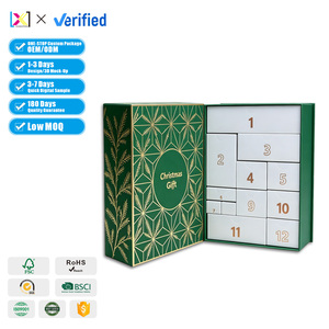 Scatola di Carta Rigida Personalizzata a Forma di Libro con Chiusura Magnetica di Lusso, Calendario dell'Avvento per Bambini con 12 Giorni - Product Image 1