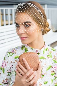 Mũ Trùm Đầu Lưới Chấm Bi Mặt Đen Phụ Kiện Tóc Mạng Che Mặt Lồng Chim - Product Image 3