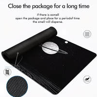 Tapis de souris gaming grand format Cosmic Fantasy Art, surface lisse, coutures précises, accessoires de bureau pour ordinateur.
