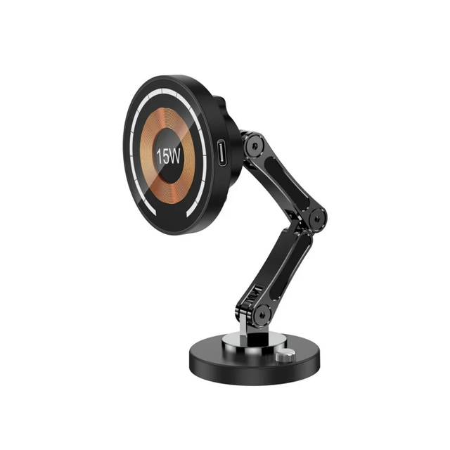 360 Rotation Universal Adsorption Suction Vacuum Cell Mobile Foldable Bracket Wireless Charger Car Magnetic Phone Holder 2 in 1