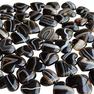 Cabujón de Ágata Banda de Color en Forma de Corazón, Piedra Preciosa Natural de Calidad Increíble, Piedra Suelta para Joyería, Precio al por Mayor, OEM Disponible, FAIJAN GEMS - Product Image 1