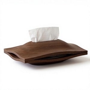 Boîte à mouchoirs en bois de style populaire, design tendance, sur pied, pour la maison, le bureau ou le bureau de travail, faite à la main, en promotion - Product Image 2