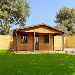 Bộ khung nhà gỗ lắp ghép tùy chỉnh, nhà gỗ nhỏ hai phòng ngủ, phòng tắm, nhà nghỉ sinh thái thân thiện với môi trường, nhà vườn, nhà tranh - Product Image 1