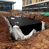 Module géocellulaire en plastique pour eaux pluviales, conception intégrée, construction facile pour système de drainage