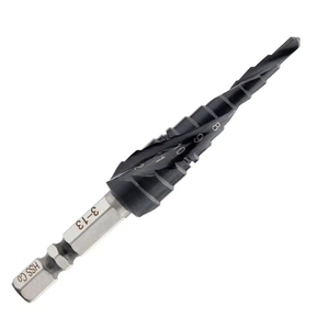 4-20mm Black Nitrided Hex Shank Sprial Flute High Speed Steel <strong>Step</strong> <strong>Drill</strong> for Metal Stainless Steel Aluminium Wood - Product Image 2