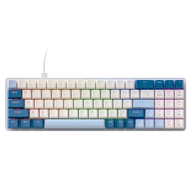 K65 Wired Mechanical Gaming Keyboard Hot Swappable RGB Backlit Simple Design DIY Keyboard for PS4 PC Win Mac Gamer