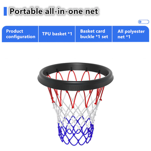 Panier de basket-ball portable pour intérieur et extérieur avec panneau de basket-ball et système de support de filet, équipement d'entraînement sportif en gros - Product Image 3