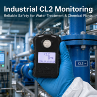 HIREP Detektor Gas Klorin CL2 Elektrokimia Portabel Monitor Keamanan Industri Genggam Penganalisis Bahan Beracun IP66 ATEX CE Alarm