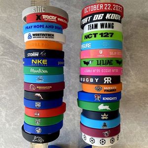 Wholesale Eco-Friendly Plain Silicone Wristbands 202x12mm for DIY Custom Events Silk Screen Printed No Logo Bracelets OEM Brand - Product Image 4