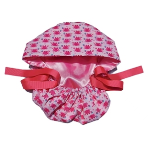 Bonnet de travail unisexe confortable à imprimé, doublé satin élastique, avec ruban en soie, pour infirmières et personnel chirurgical, style uniforme à aiguille - Product Image 3