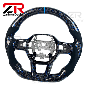 พวงมาลัยหนังแท้คาร์บอนไฟเบอร์แบบสปอร์ตตกแต่งสำหรับรถยนต์ฮอนด้า ซีวิค เจเนอเรชั่นที่ 11 - Product Image 2