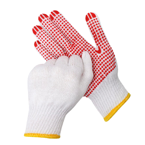 Gants en PVC à points respirants et flexibles, en coton CVC, antidérapants sur la paume et les doigts, anti-chimiques, réutilisables, pour la logistique et l'emballage - Product Image 1